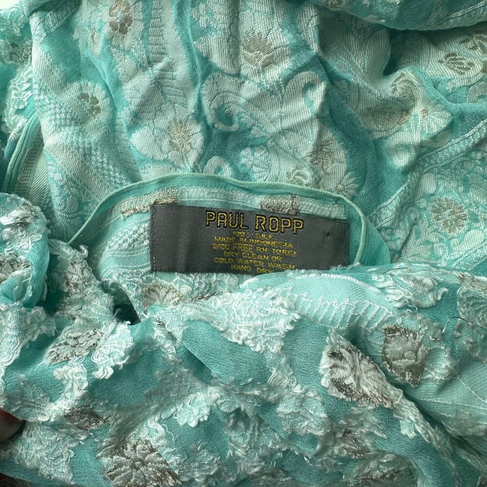 Paul Ropp Floral Detail Silk Saree / Sarong/ Scarf Indonesian Luxury Designer